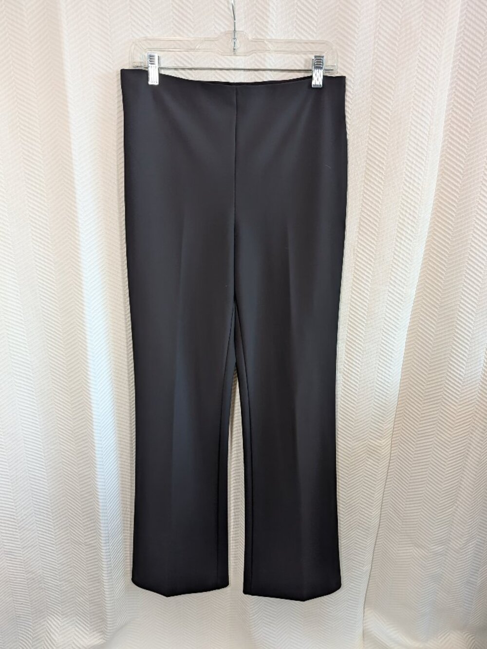 Christian Siriano Black Stretch Pants Pull-On Flare Minimalist Size 10 Capsule